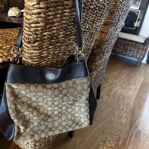 Coach Brown Signature Shoulder Bag